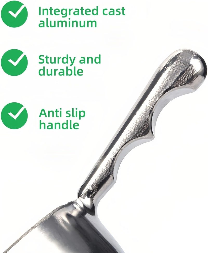 RyanDesign Heavy-Duty Cast Aluminum Kitchen Scoop - Rust-Proof, Ergonomic S-Handle Ice Cube Endurance Scoopfor Ice, Candy, Popcorn, Coffee Beans, Flour & Pet Food - Commercial-Grade Durable Design (M（12oz）) - Image 5